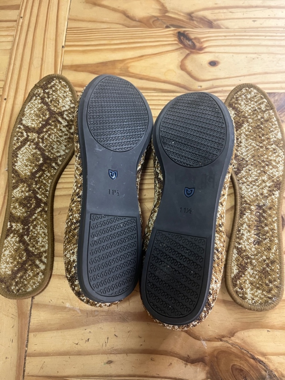 Rothy's The Loafer Metallic Bronze Python - Picture 7 of 9
